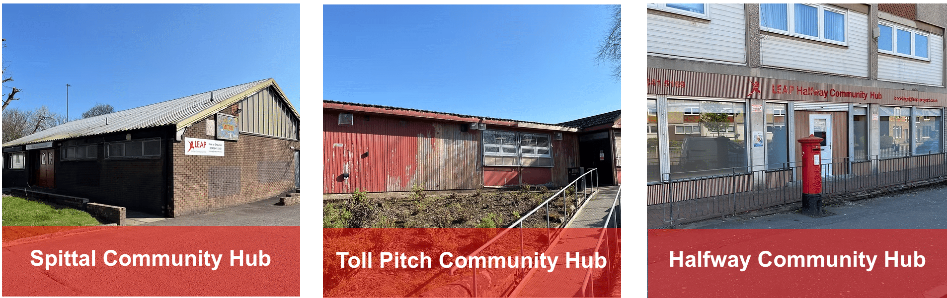 LEAP's Spittal, Toll Pitch and Halfway Community Hubs